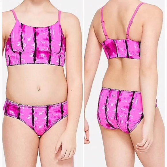 Justice tribal Tie Dye swimsuit bikini girls - Picture 7 of 7